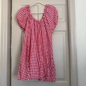 Oak Meadow Gingham Puff Dress